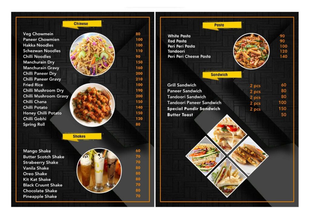 pundir-guest-house food menus