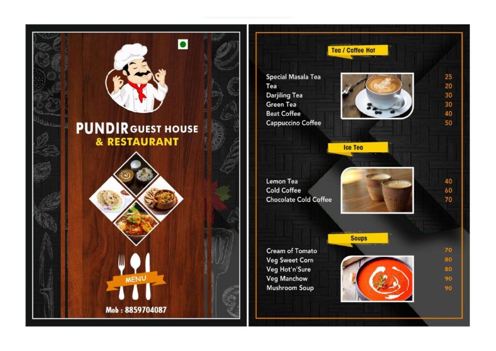 pundir-guest-house food menus